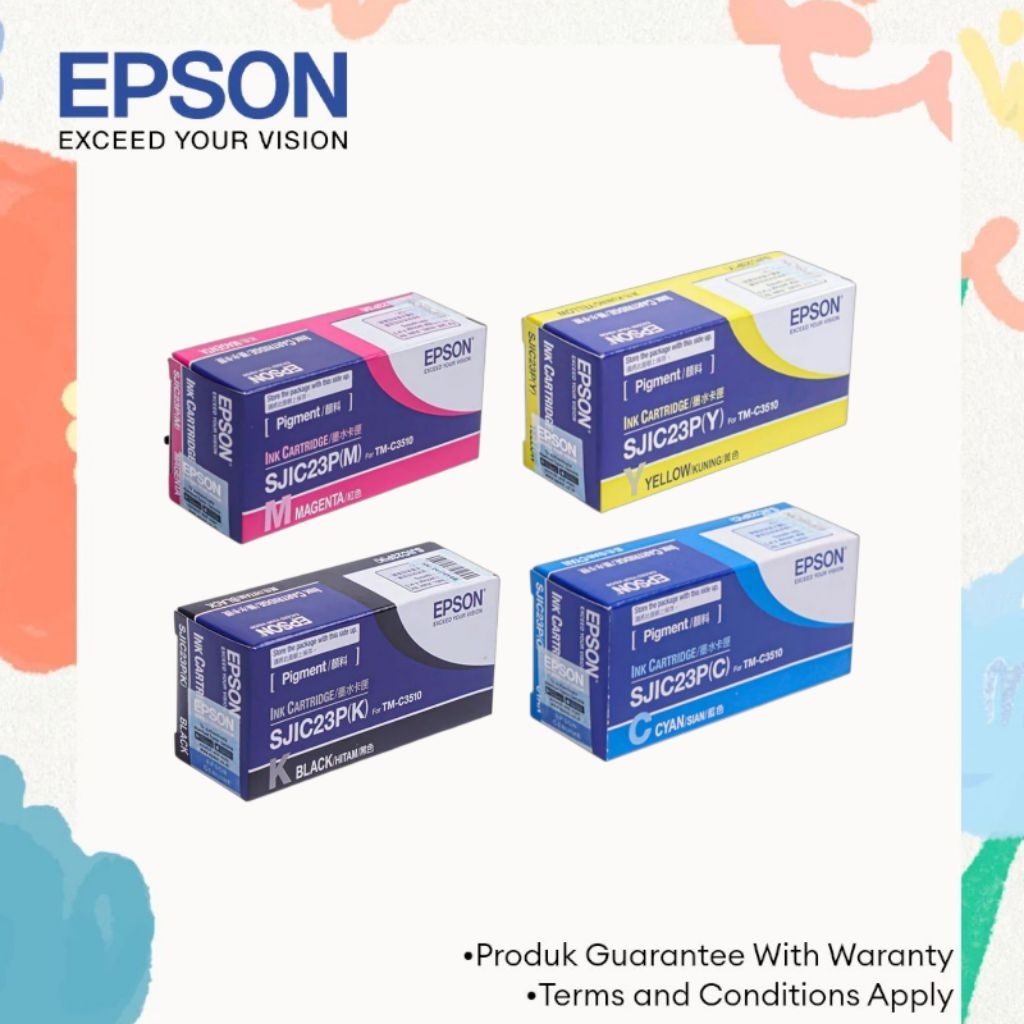 TINTA EPSON PIGMENT SJIC23P BLACK & COLOR