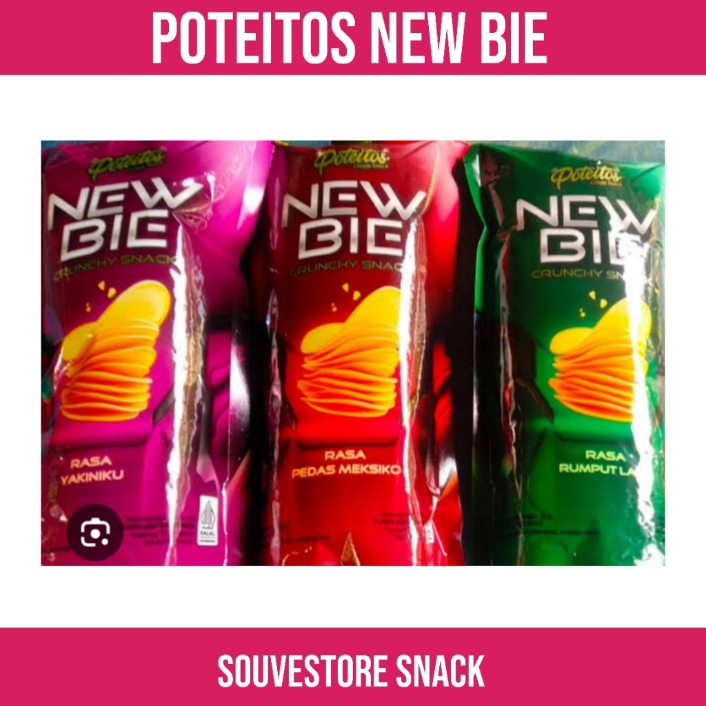 

Poteitos New Bie Snack Kentang Yakiniku Pedas Meksiko Rumput Laut - isi 10