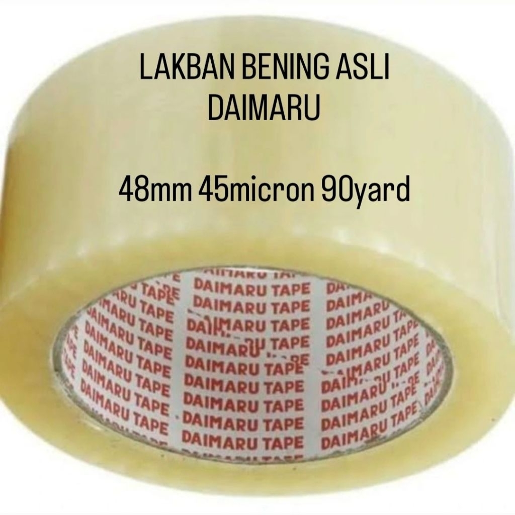 

DAIMARU - Original 48mm 90yard 45 micron Lakban Solasi Bening Kuat Daimaru Roll Grosir Box