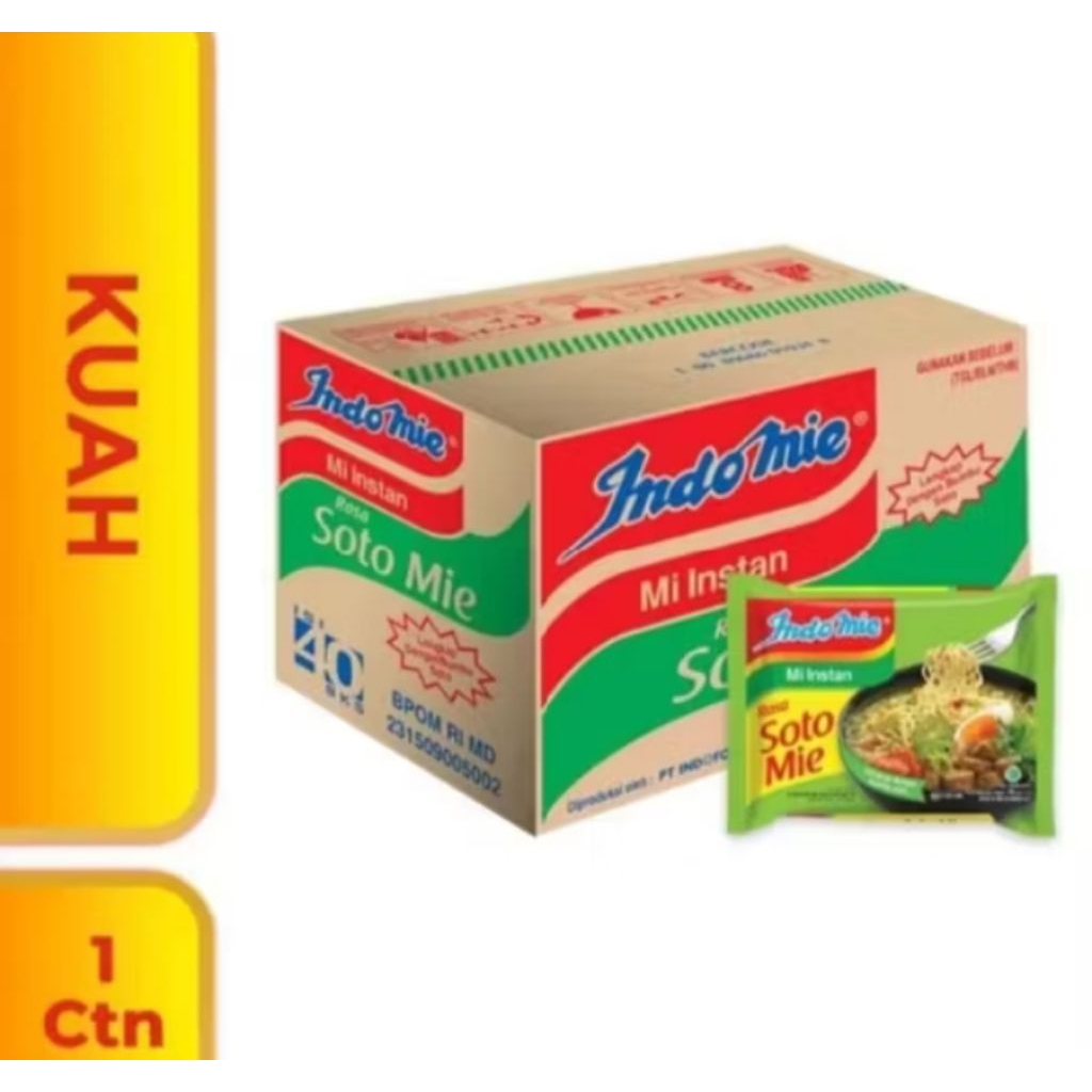 

Termurah !!! INDOMIE SOTO INSTAN 1 DUS