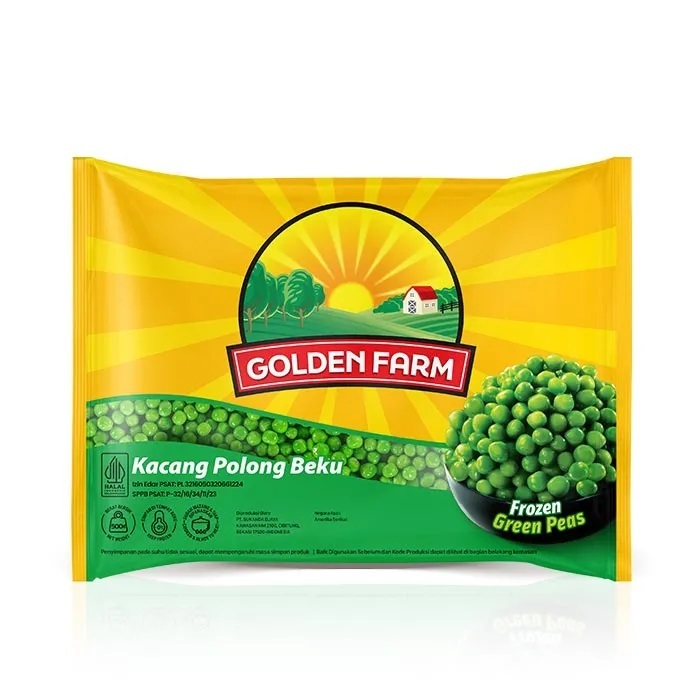 

Golden Farm Frozen Green Peas 500gr - Kacang Polong Beku 500 gr (KHUSUS KURIR INSTANT)