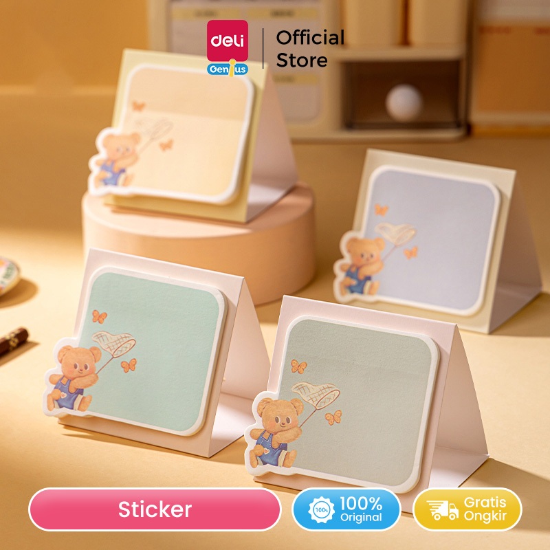 

Deli Sticky Notes Butterbear / Catatan Tempel 30 Lembar Daya Rekat Baik NS359