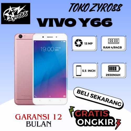 VIVO Y66 RAM 4GB ROM 64GB BERGARANSI 12 BULAN