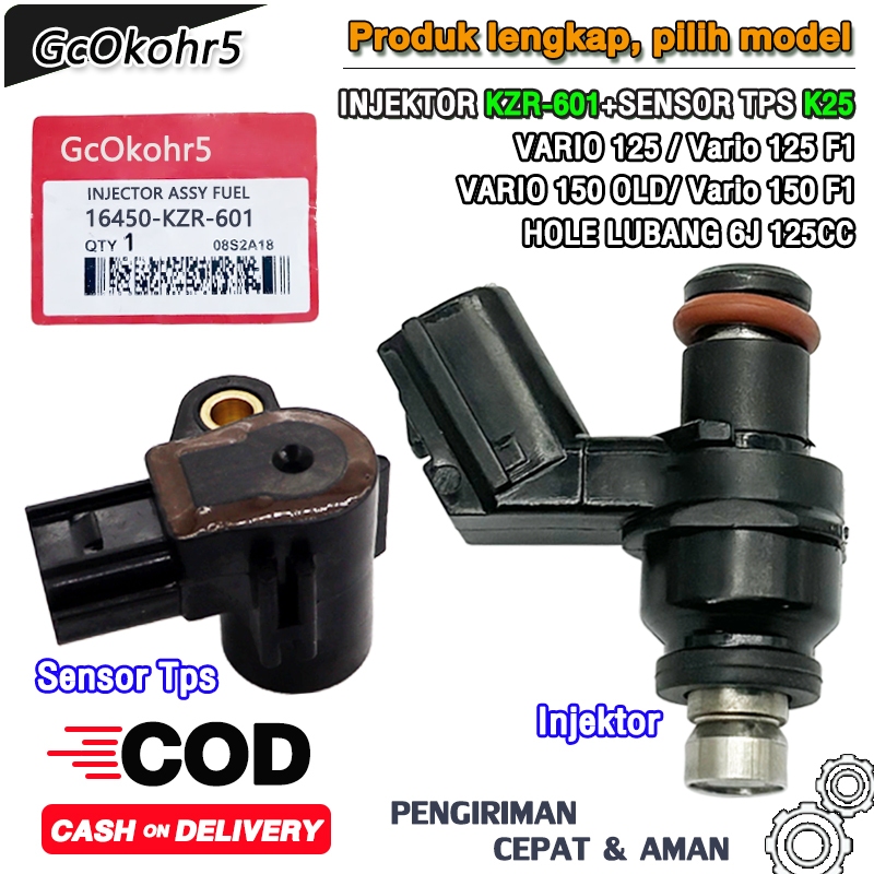 Injektor Injector KZR-601+ Sensor Tps K25 VARIO 125, VARIO 125 LED, VARIO 150 LED, Beat Fi, Scoopy, 