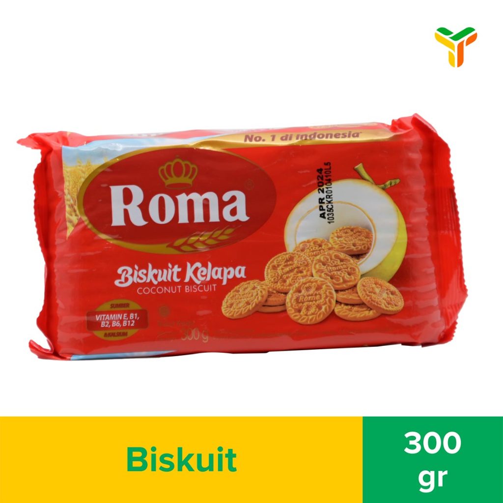 

Roma Coconut 300 Gram Makanan Ringan Biskuit