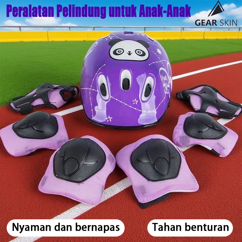Gear skin Set Pelindung Lengkap untuk Sepatu Roda Anak Perlindungan Terbaik dengan Sirkulasi Udara s
