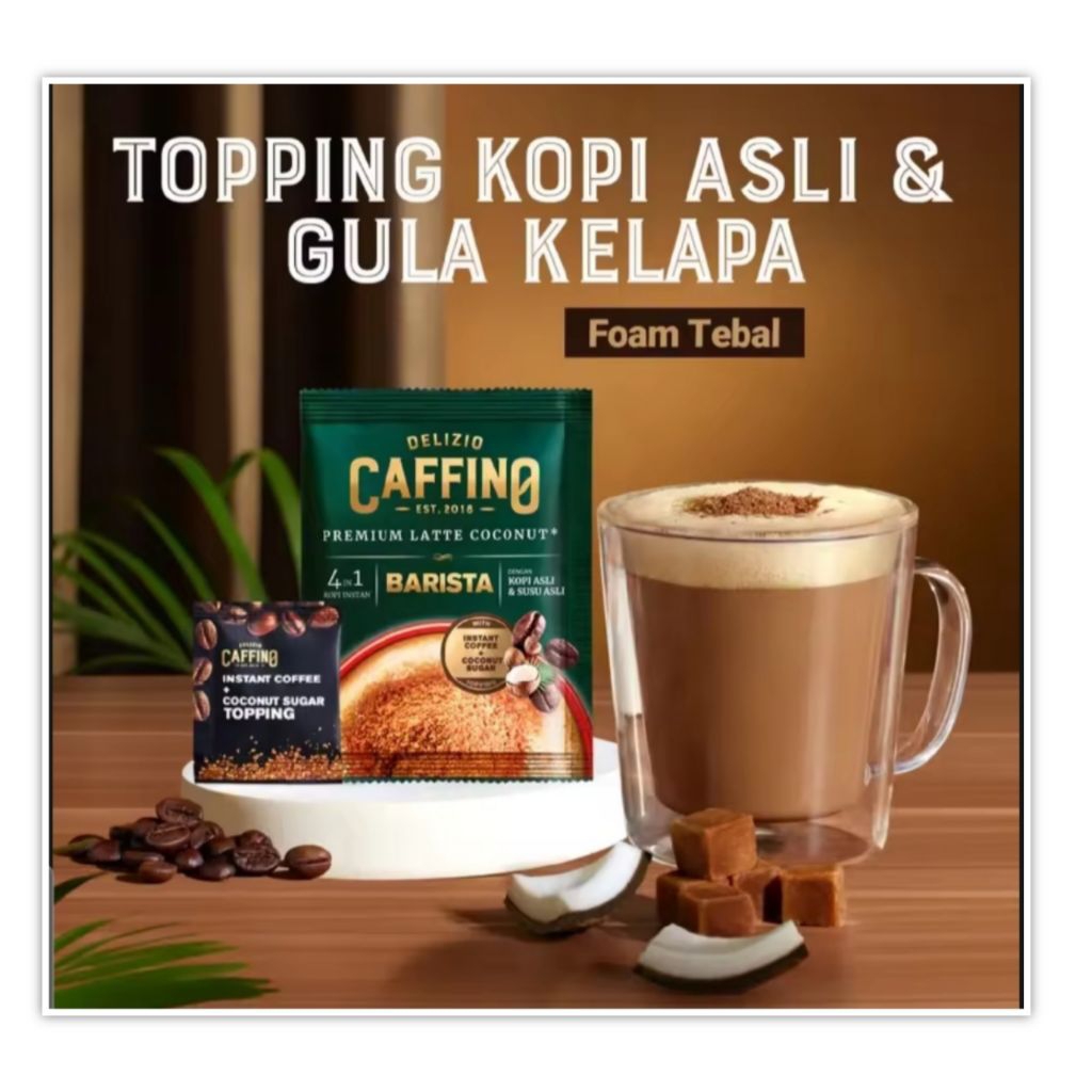 

Caffino Premium Latte Coconut Renceng 10 bungkus Kopi Instan