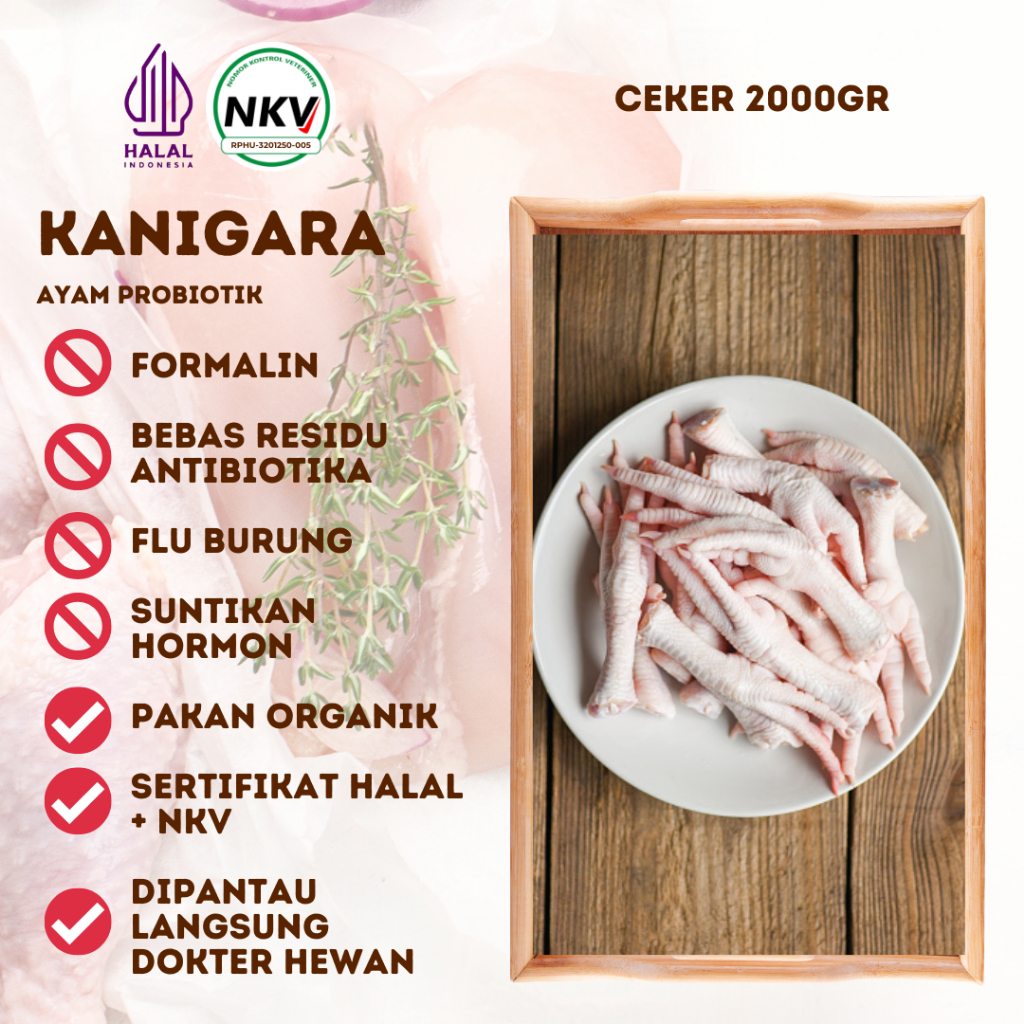 

PROMO HEALTI CIKEN HEALTHY CHICKEN CEKER KAKI AYAM 2000 GR ORGANIK PROBIOTIK HALAL
