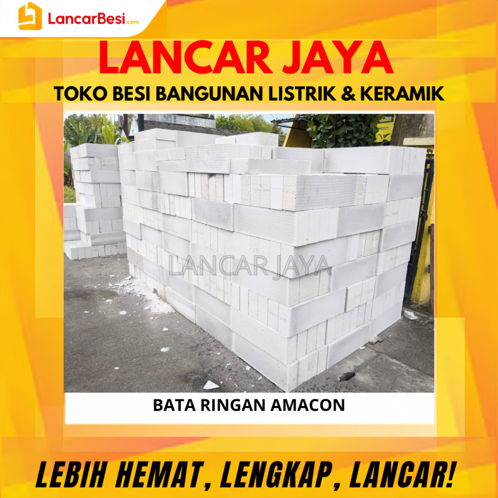 Bata Ringan/ Hebel Amacon 10cm Hnaya Untuk Area Jogja & Sekitarnya