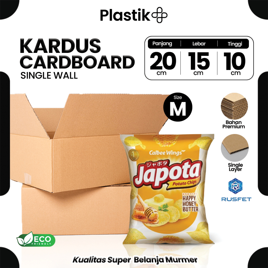 

Kardus Box Packing Dus 20 x 15 x 10CM Karton Single Layer Coklat Polos Harga Ecer Satuan - Rusfet
