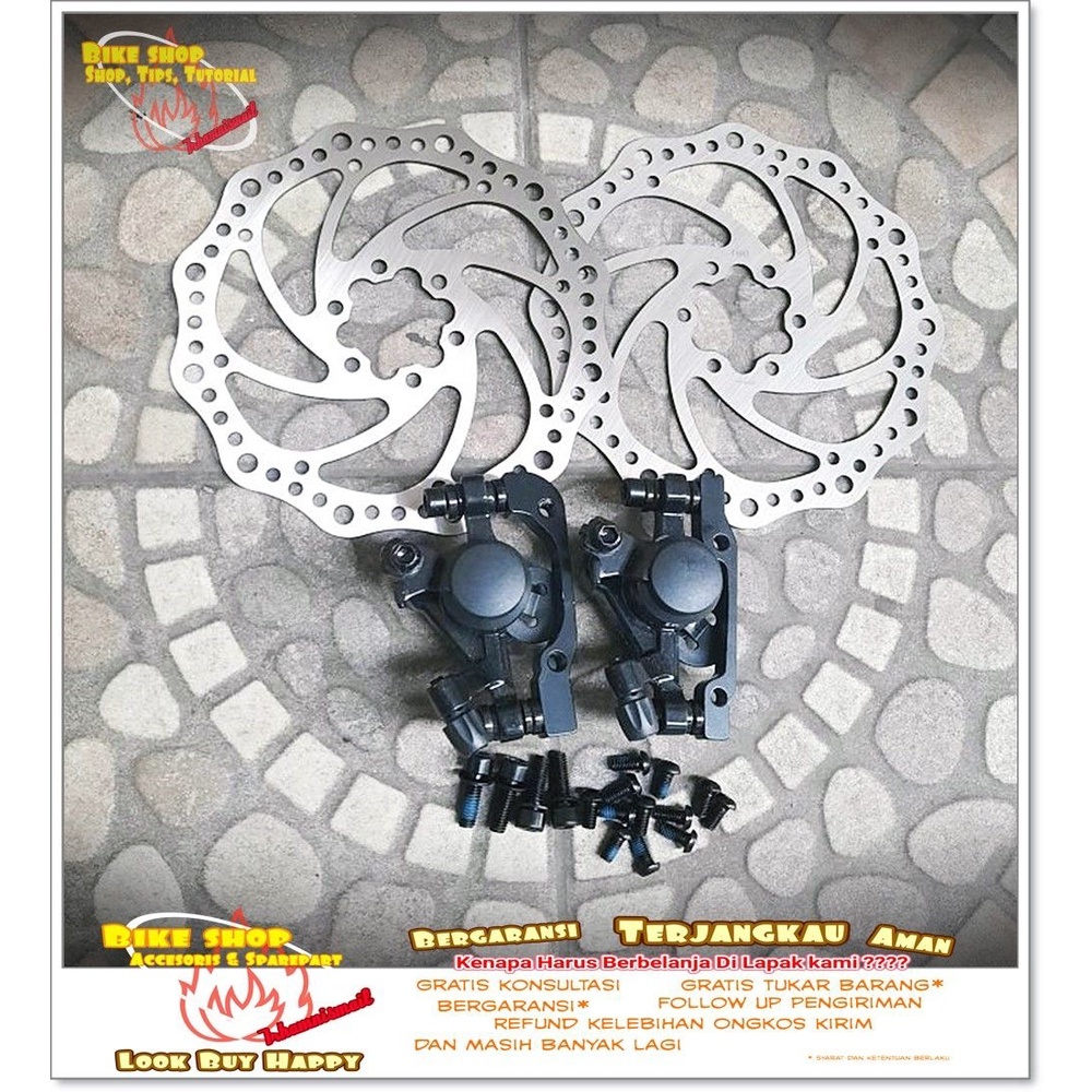 REM CAKRAM SET MEKANIK - DISC BRAKE MEKANIK CSTAR 6 BOLT Sepeda MTB SPAREPART SEPEDA TERMURAH