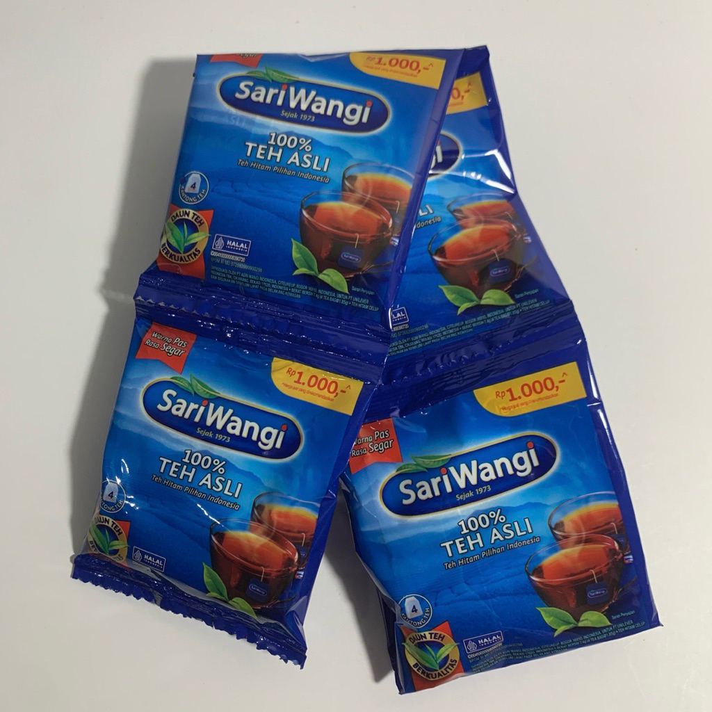 

SARIWANGI TEH ASLI 100% ISI 4 KANTONG TEH HITAM CELUP UNILEVER