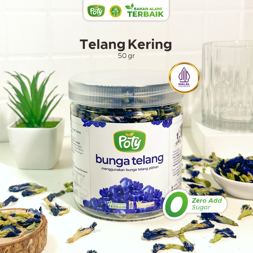 

Teh Bunga Telang Kering Organic 1 kg 500 gram Poty