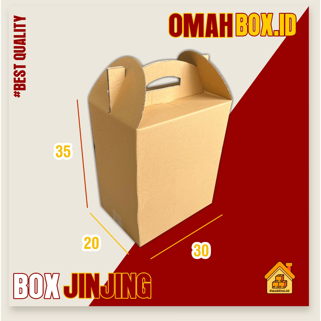 

Kardus Box Jinjing polos 30x20x35 cm | Kardus takeaway | jinjing/tenteng | kardus buah|hampers|sembako