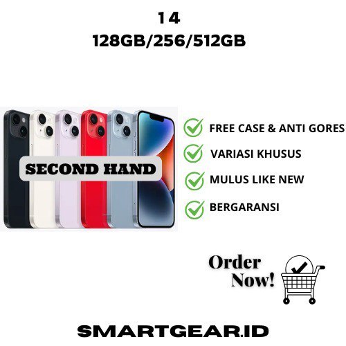 iphone second 14 512gb 256gb 128gb minus fullset original variasi khusus mulus like new bisa game