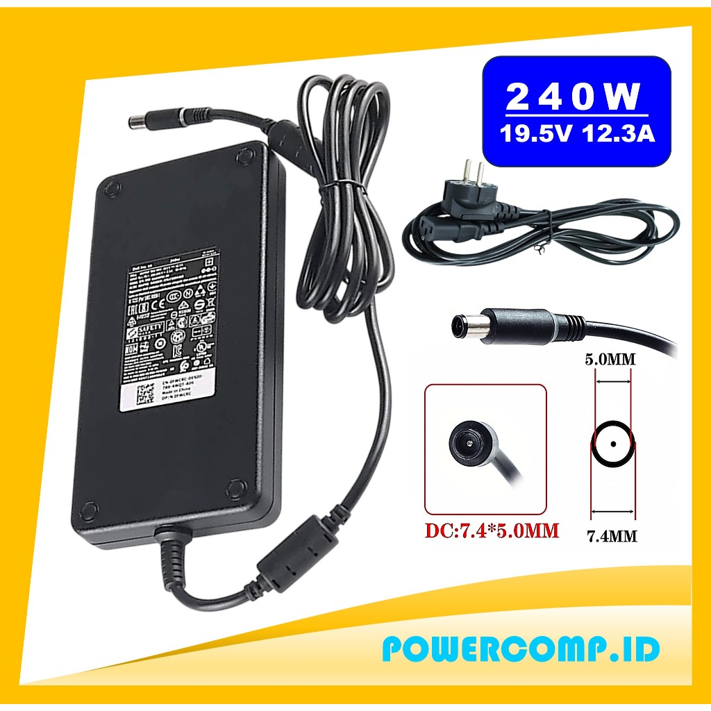 Adapter Charger Laptop Dell Alienware 15 17 R1 R2 R3 R4 R5 M17X M18X X51 G3 G5 G7 Precision 7710 773
