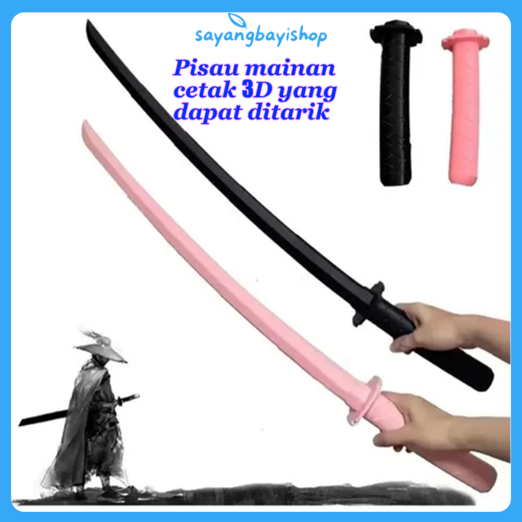 [COD]mainan pedang lipat, kimetsu yaiba, pedang katana demon slayer Lipat Mainan Pedang 3D
