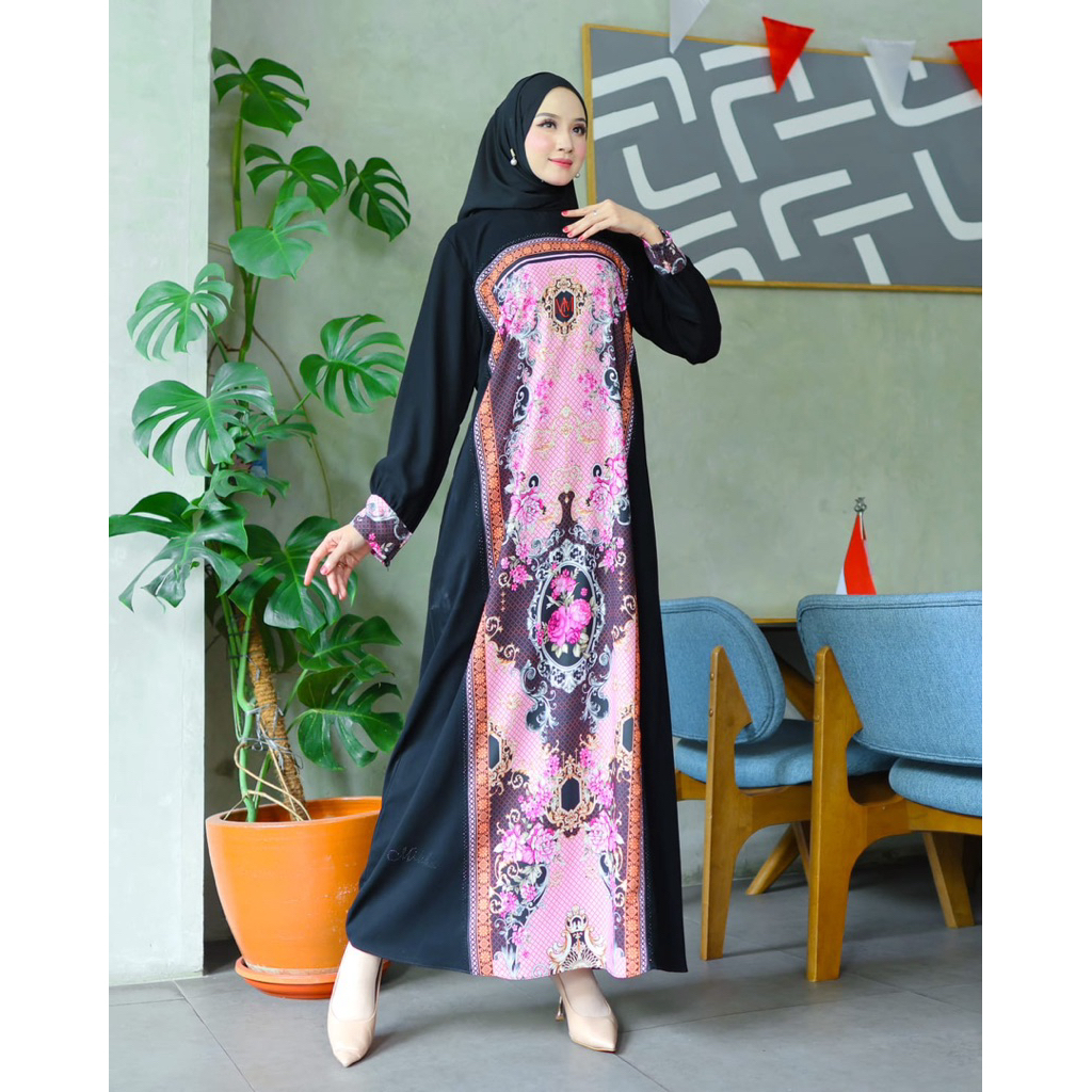 Abaya Turkey Premium Saudi bahan Jetblack