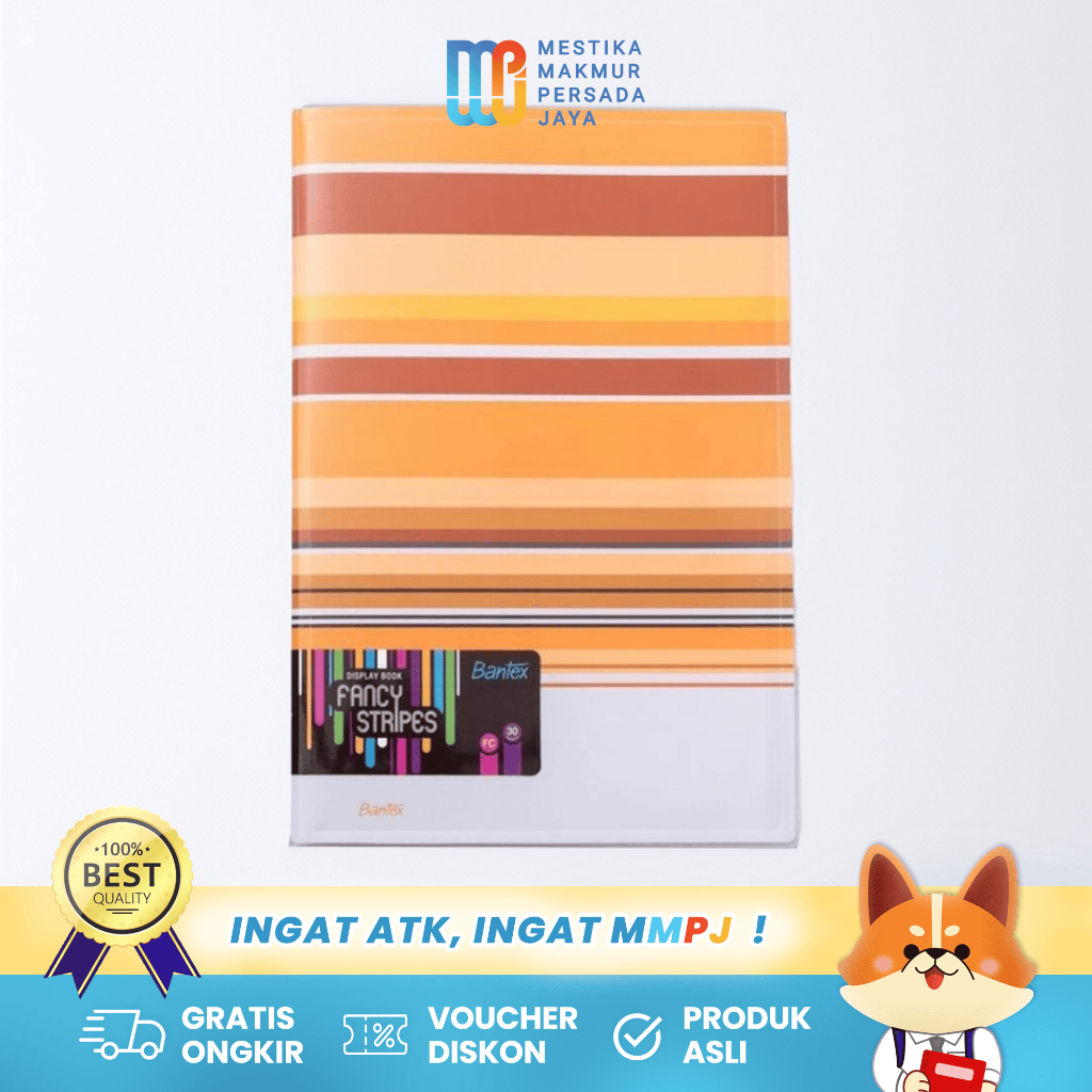 

Bantex Display Book 30 Pocket Folio – Map File Dokumen Fancy Stripe Yellow 319706