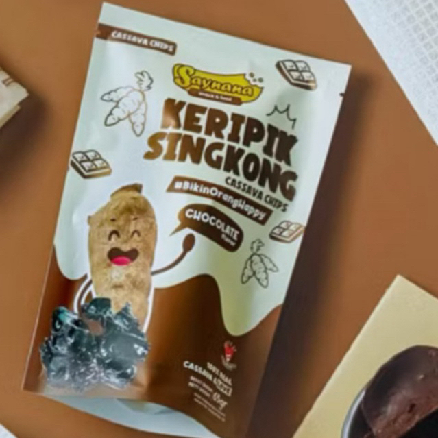 

kripik singkong rasa coklat lumer