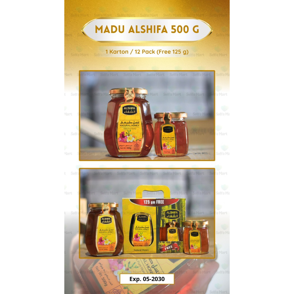 

MADU ALSHIFA 500gr Free 125gr MADU AL SHIFA BOTOL KACA MADU ALSHIFA