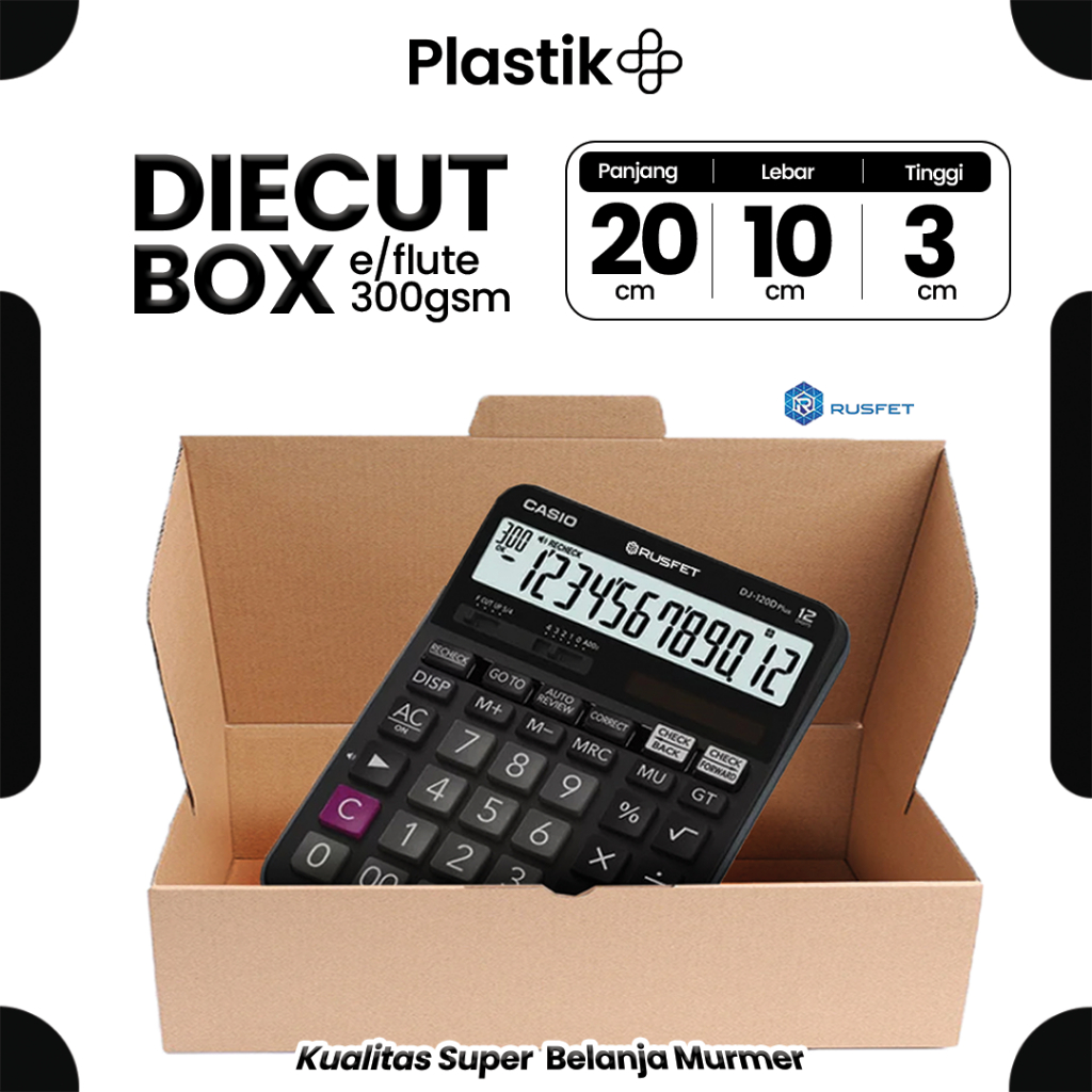 

DieCut Box Kardus Packing 20 X 10 X 3CM Rusfet Kotak Box Hampers Cardboard Dus Polos Harga Ecer