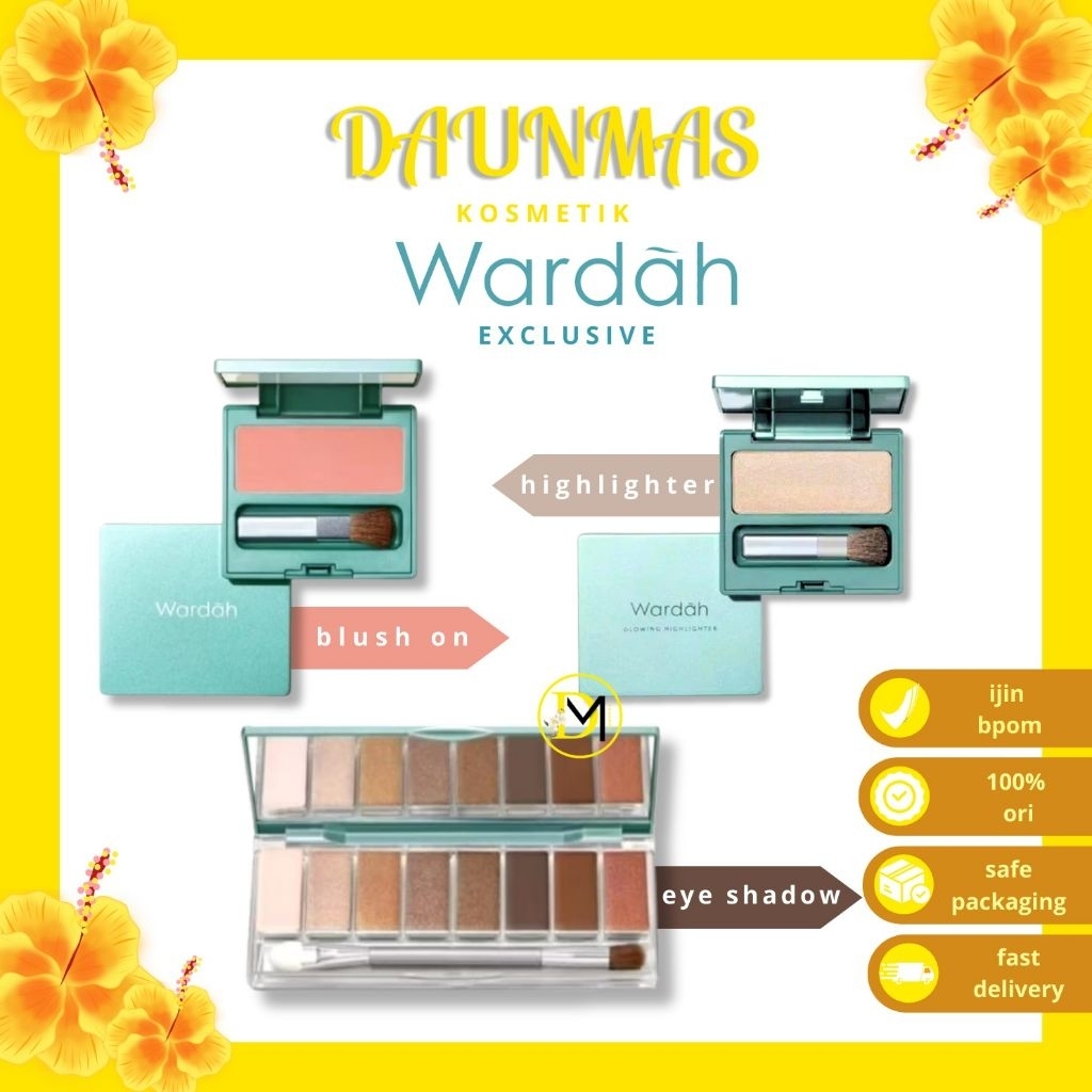 WARDAH Exclusive Series Blush On & Eyeshadow Palette & Highlighter