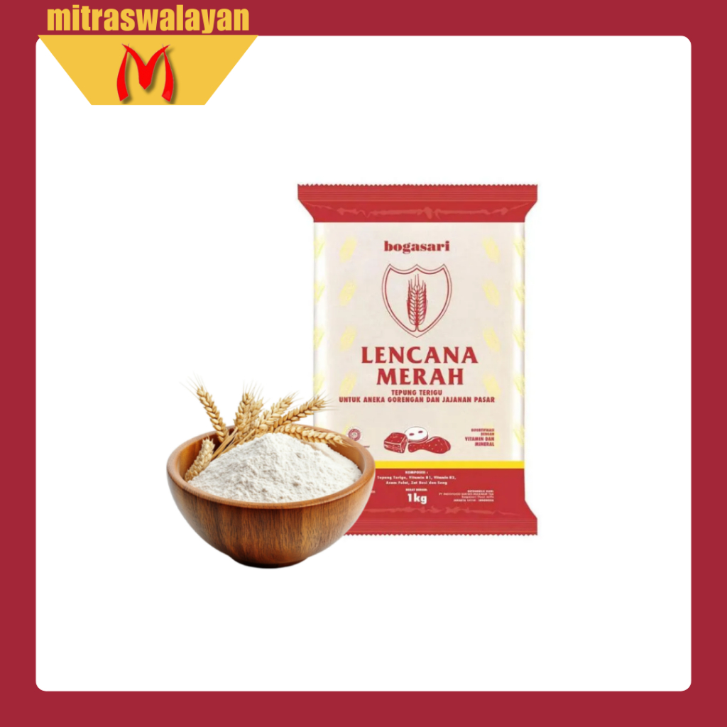 

Tepung Terigu Lencana Merah Kemasan 1 kg
