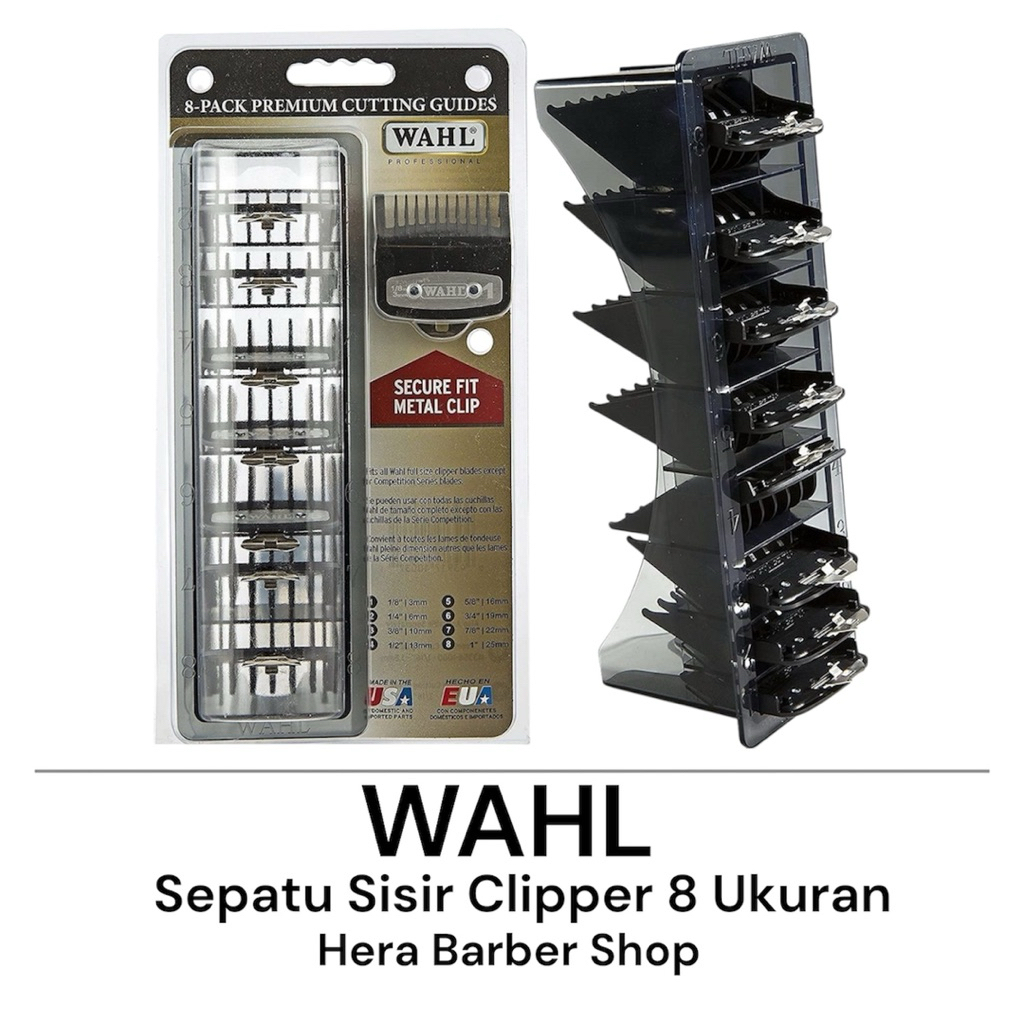 Sepatu Clipper Wahl Attachment Comb Sepatu Clipper Wahl Lengkap 1 - 8 Besi