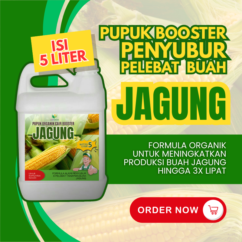 5 Liter Pupuk Jagung Masa Pertumbuhan Pembesar Buah Daun dan Batang Booster Jagung Manis Hibrida ZPT
