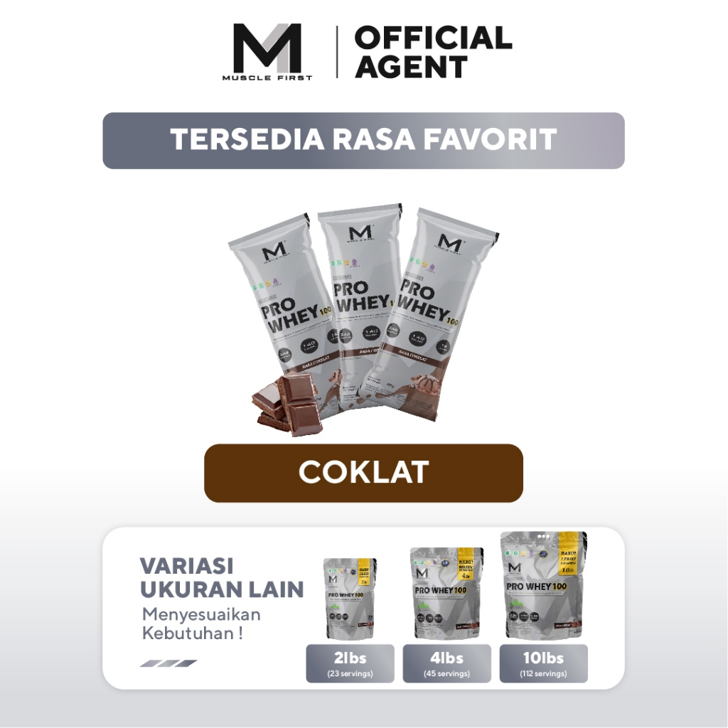 MUSCLE FIRST Pro Whey 100 Box - Whey Protein Suplemen Fitness