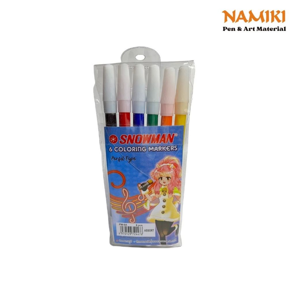 

Snowman Spidol Marker Set 6 Warna PW-6A