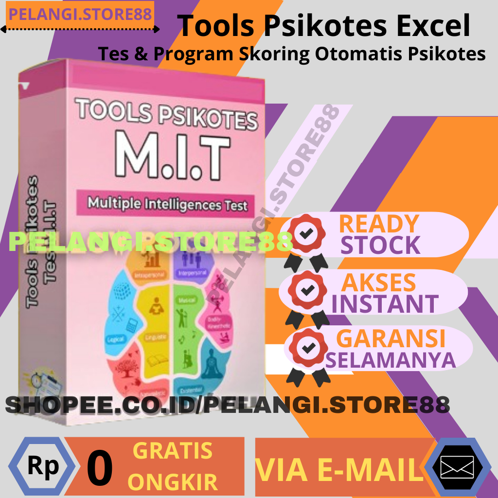 FULL TOOLS PSIKOTES MIT Multiple Intelligences Test - Howard Gardner's MI Model - Alat Tes Kepribadi