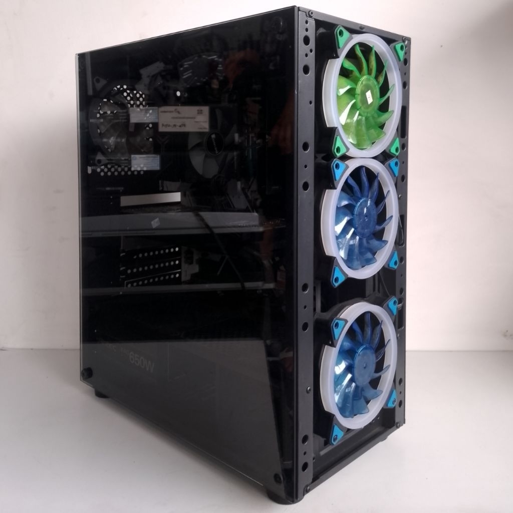 JUAL MURAH PC RAKITAN GAMING SPEK CORE I7-7700K RAM 32GB SSD M2 1TB LENGKAP VGA ZOTAC 11GB GTX 1080T