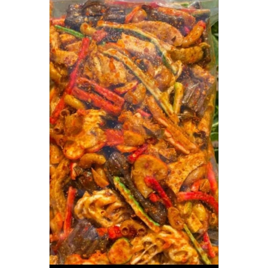 

SEBLAK MIX.seblak kering.seblak bantet.seblak viral dengan daun jeruk.1kg