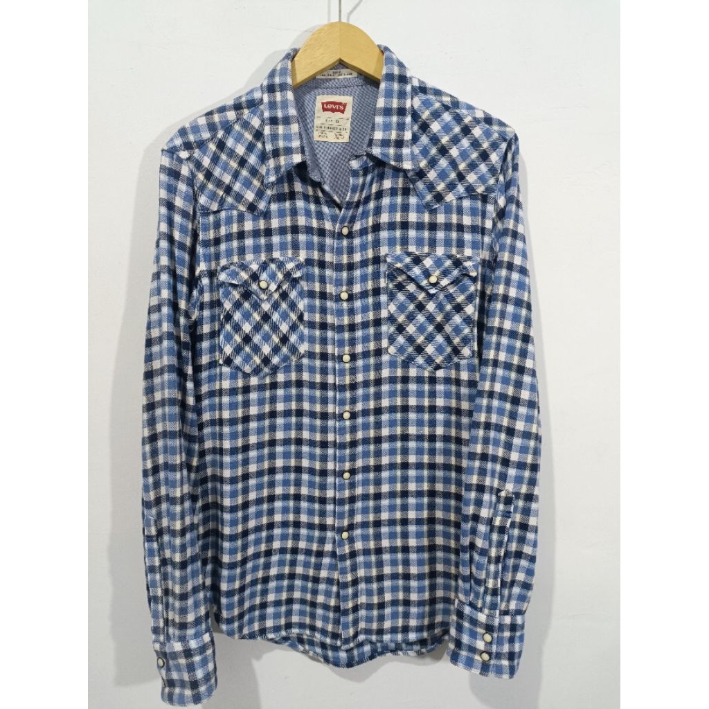 Flannel Levis western size tag S fit M mulus aman cakep 551
