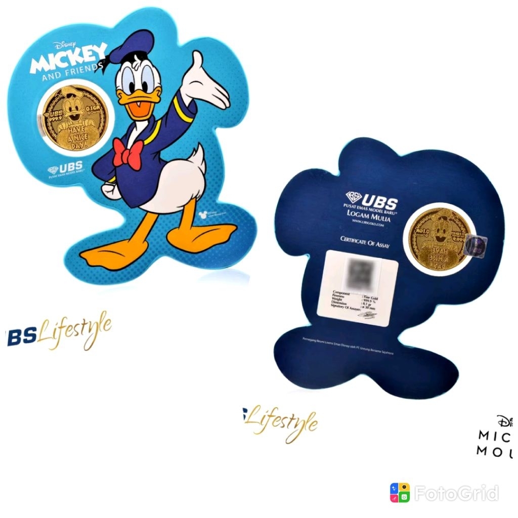 LM UBS 0.1 gram disney donald duck