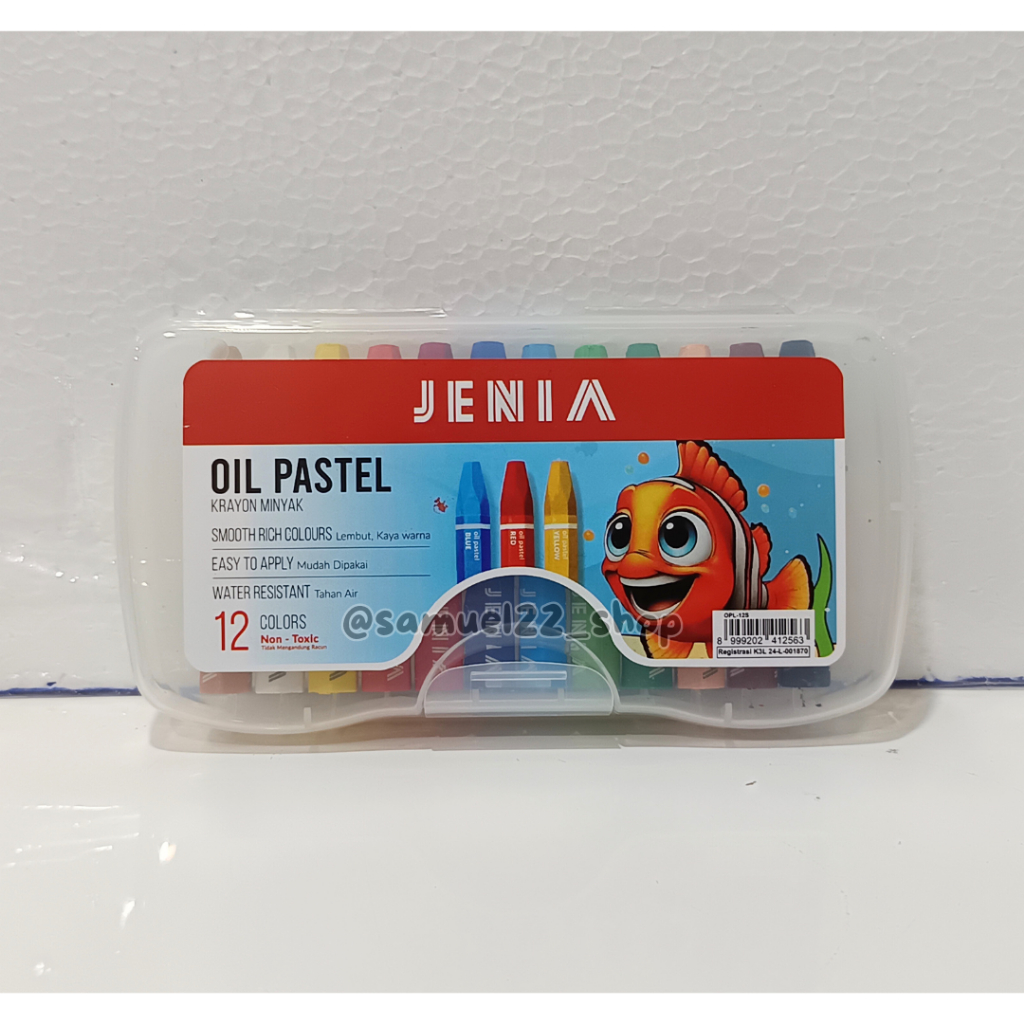 

Crayon / Krayon / Oil Pastel JENIA Isi 12 Warna
