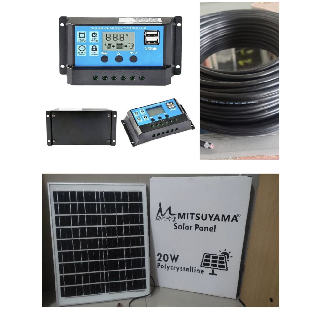 Panel surya 20 Wp Solar controler Kabel surya