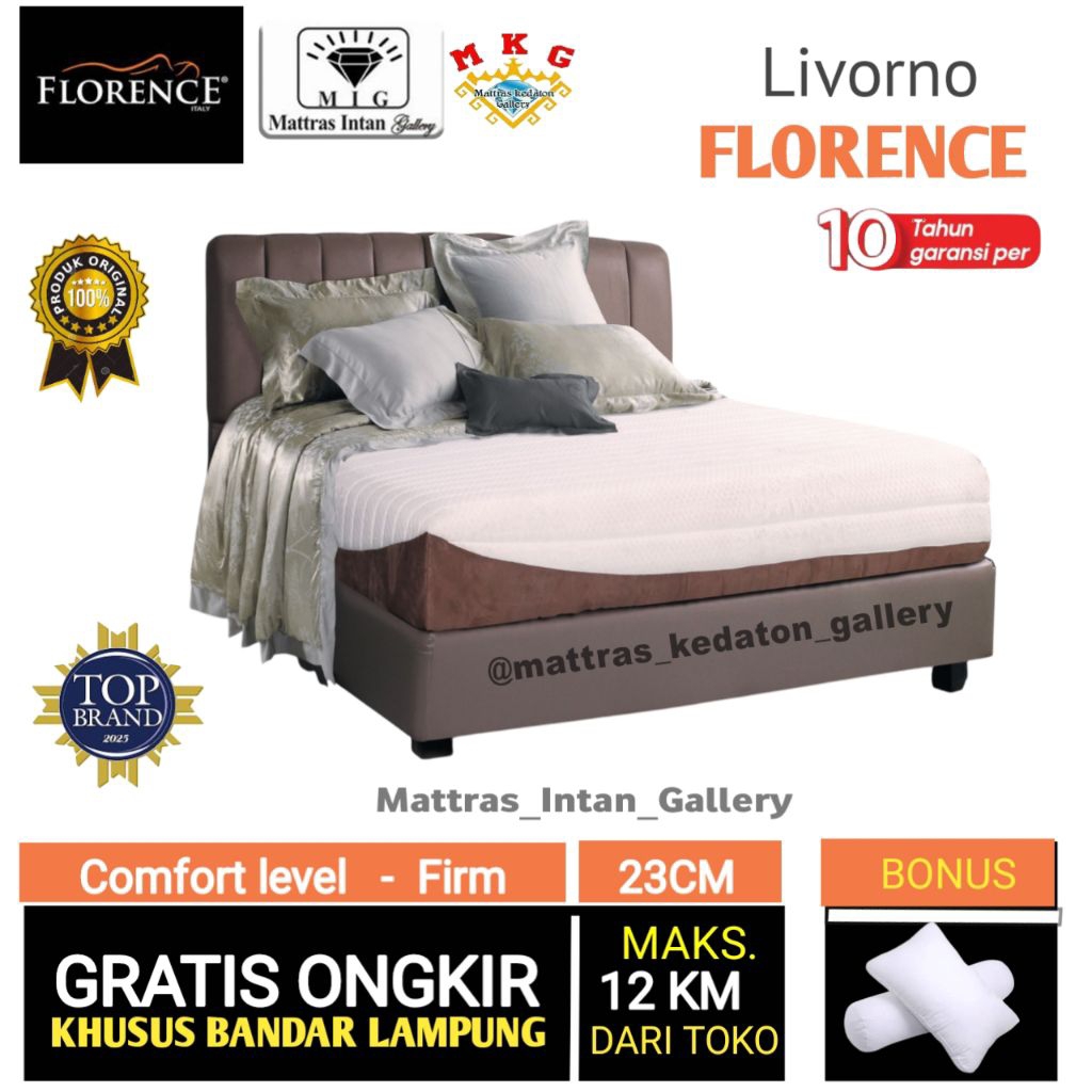 FLORENCE SPRING BED LIVORNO FULL LATEX  KASUR MATRAS MATTRESS FULL SET MATTRAS KEDATON GALLERY