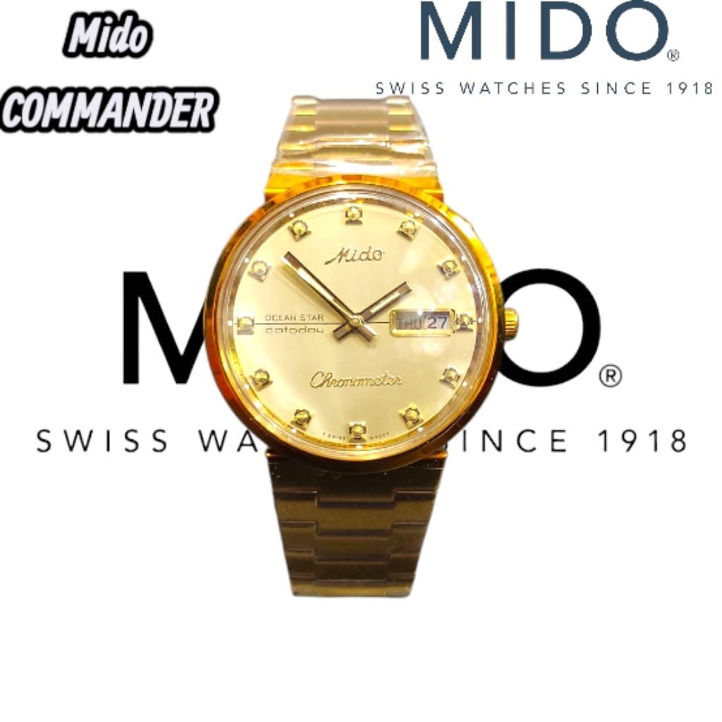 COD Jam tangan mido COMMANDER otomatis stanlis stell