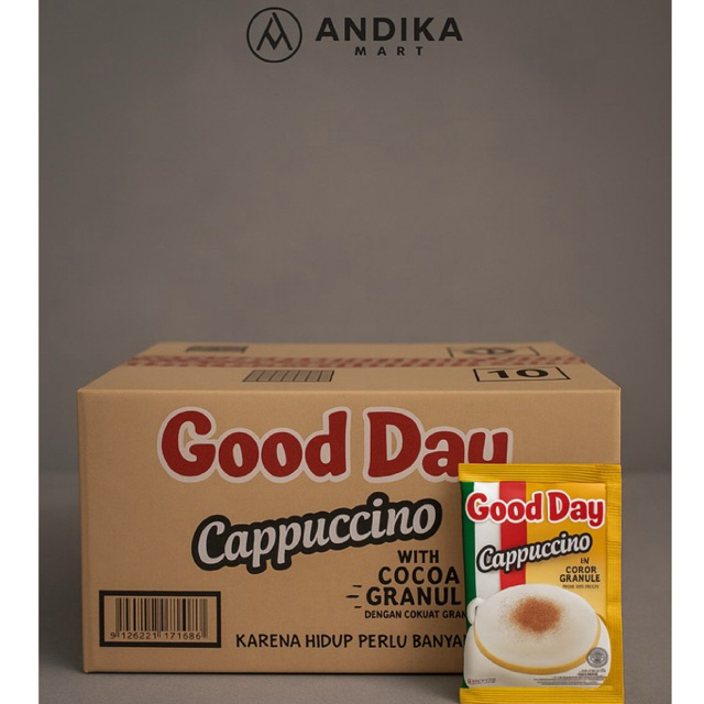 

GOOD DAY CAPPUCCINO 1 KARTON ISI 12 RENCENG