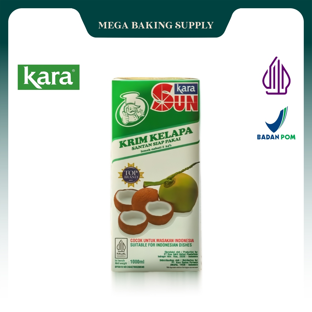 

Sun KARA Santan Kelapa Siap Pakai 1000 ml | Mega Baking Supply