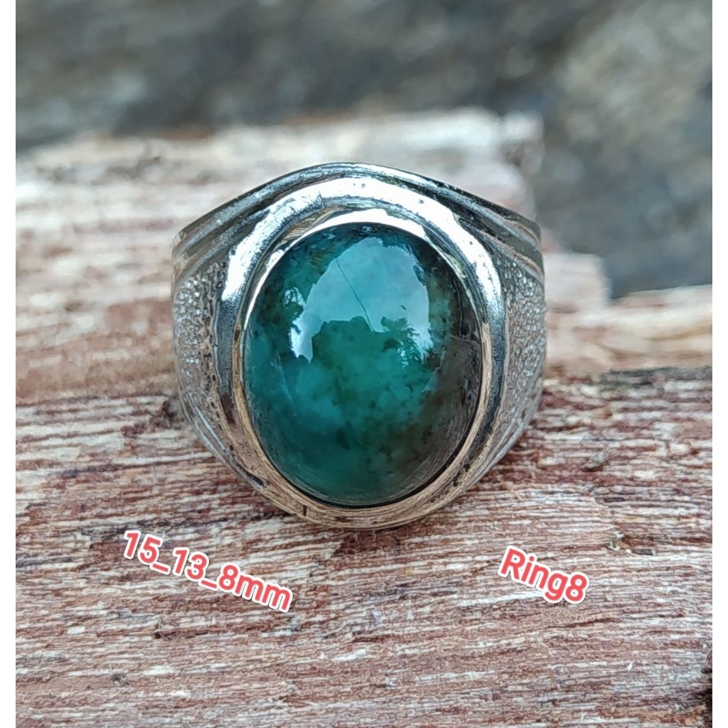 batu akik mata cincin ijo rande garut original material odim berkualitas siap pakai