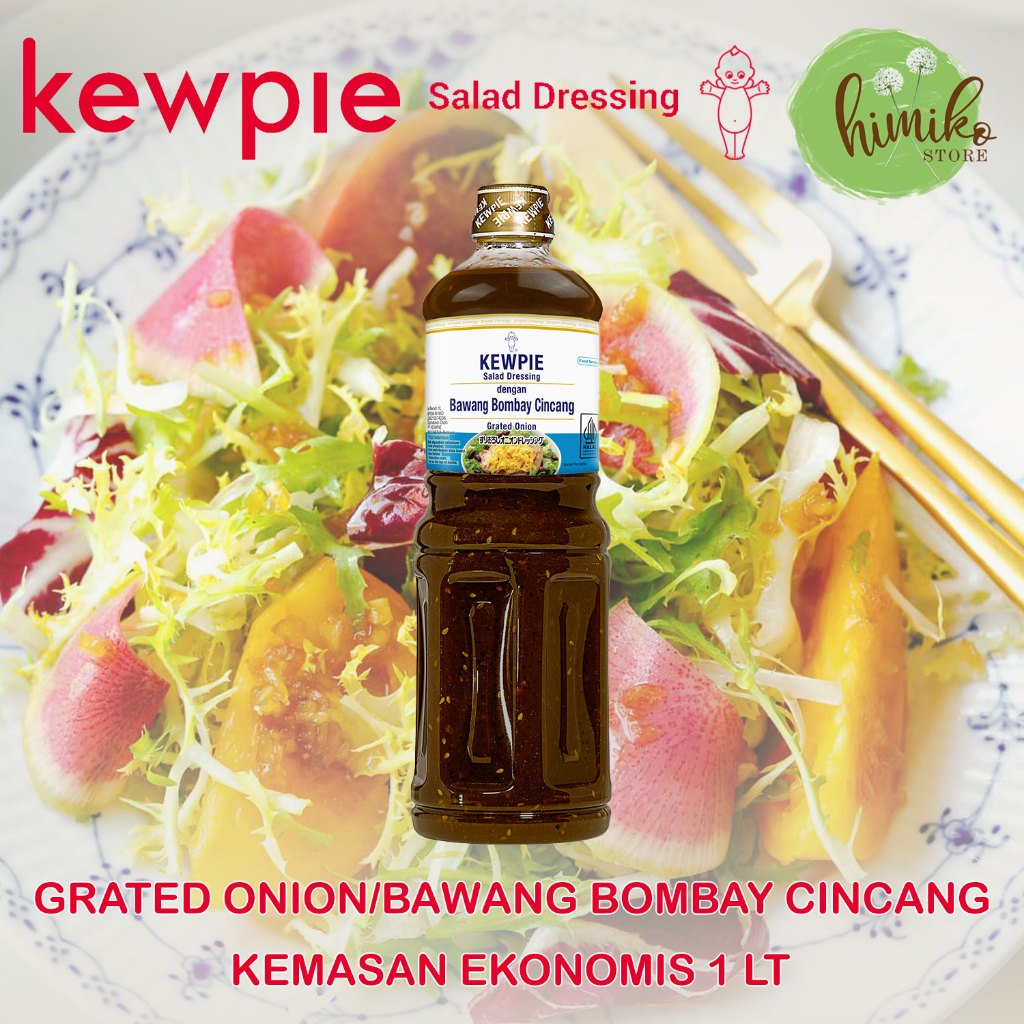

Kewpie Grated Onion Salad Dressing Dengan Bawang Bombay Cincang kemasan Ekonomis 1 Lt