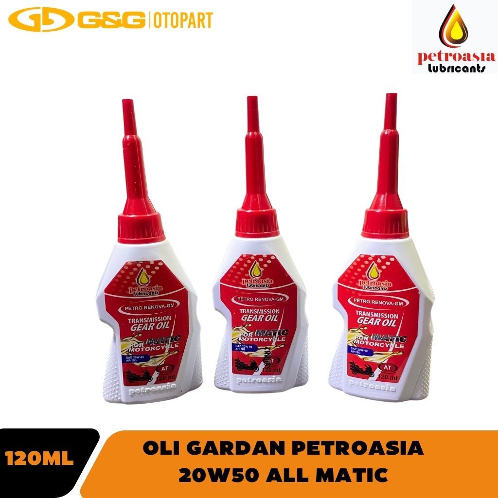 Oli Gardan Petroasia 120ml 20W50 Girbok Motor Matic
