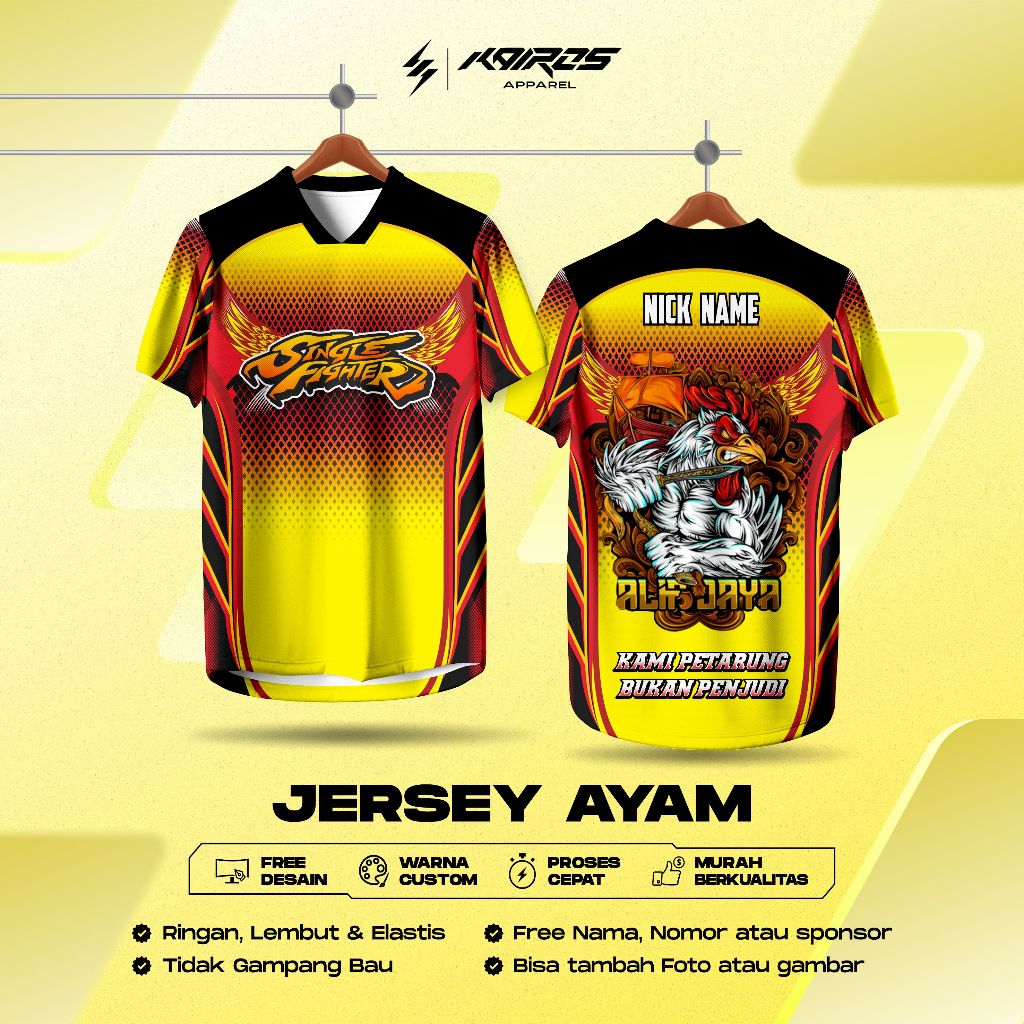 Jersey kaos Ayam Petarung fighter