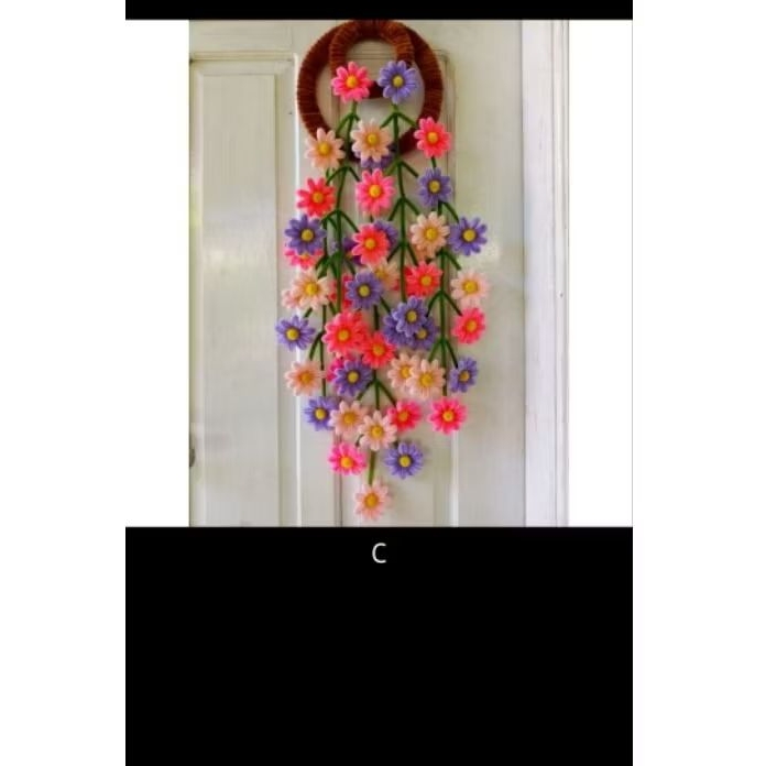 bunga gantung kawat bulu ( bunga dinding)