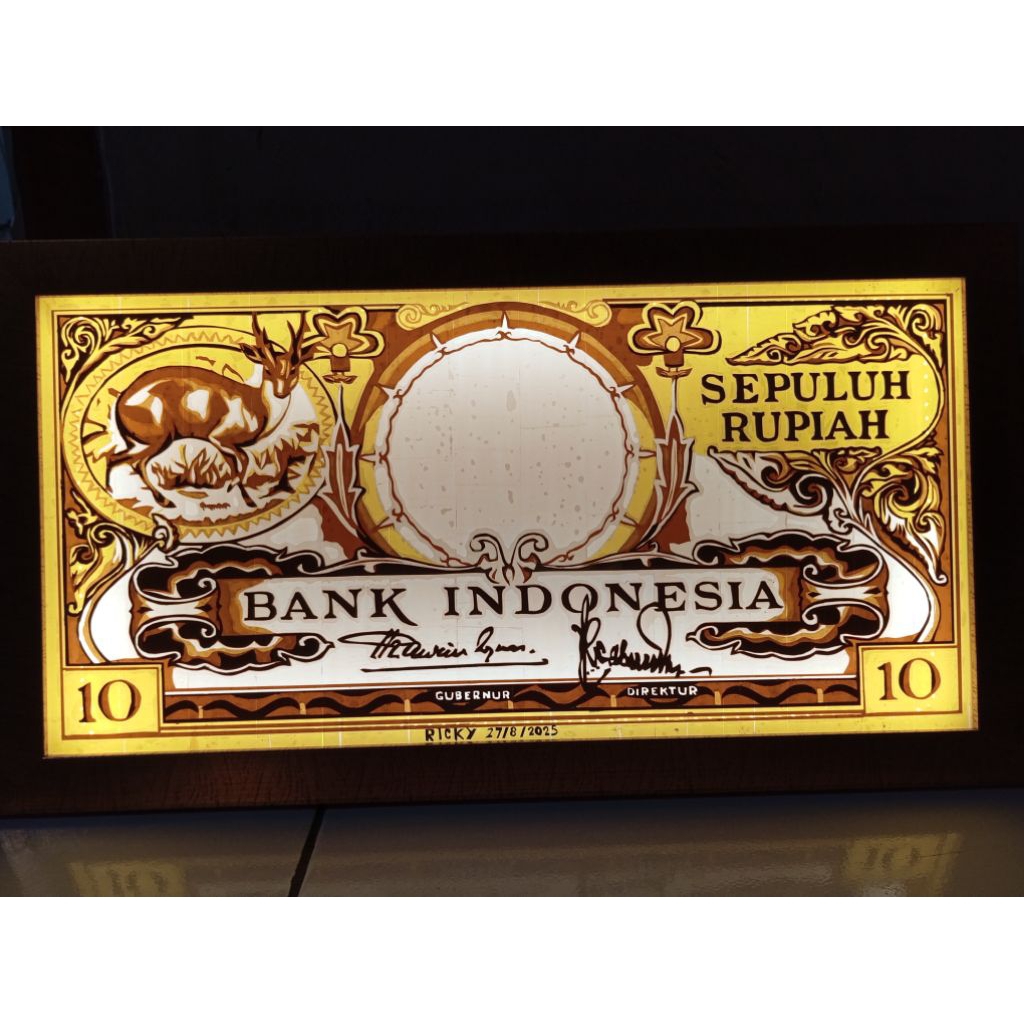 Lukisan Unik dan Antik dari Lakban Tema Uang Kancil