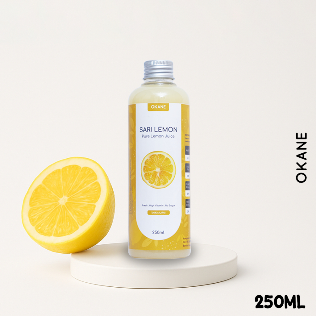 

Sari Lemon Murni Okane 250 ml Tanpa Campuran dan Pengawet